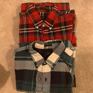 Two (2) medium slim button down Jcrew oxfords